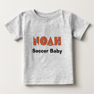 Camiseta De Bebé Noah en naranja del fútbol