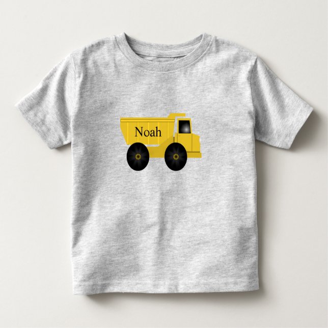 Camiseta De Bebé Noah Personalized Dump Truck  (Anverso)