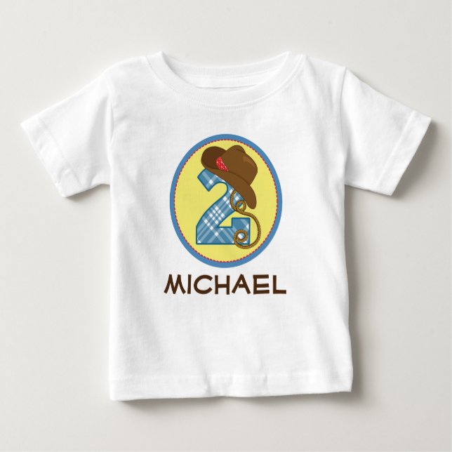 Camiseta De Bebé Noche de cumpleaños soy dos niños Tee personalizad (Anverso)