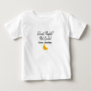 Camiseta De Bebé Noche silenciosa No Bastante, Navidades Lindos Dis
