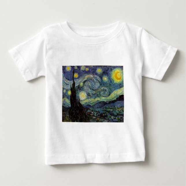 Camiseta De Bebé Noche Starry - van Gogh (Anverso)
