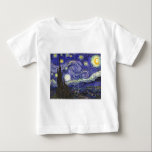 Camiseta De Bebé Noche Van Gogh Starry<br><div class="desc">Noche Van Gogh Starry</div>