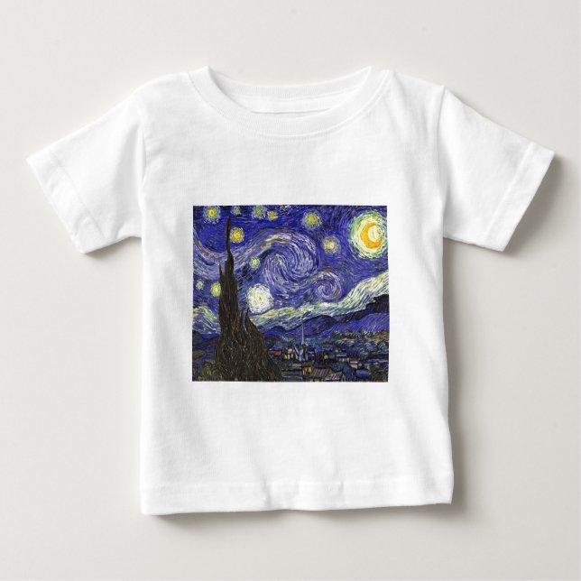 Camiseta De Bebé Noche Van Gogh Starry (Anverso)