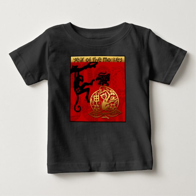 Camiseta De Bebé Nochero chino de año nuevo año zodiaco cumpleaños  (Anverso)