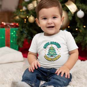 Camiseta De Bebé Noches acogedoras, árboles navideños iluminados po