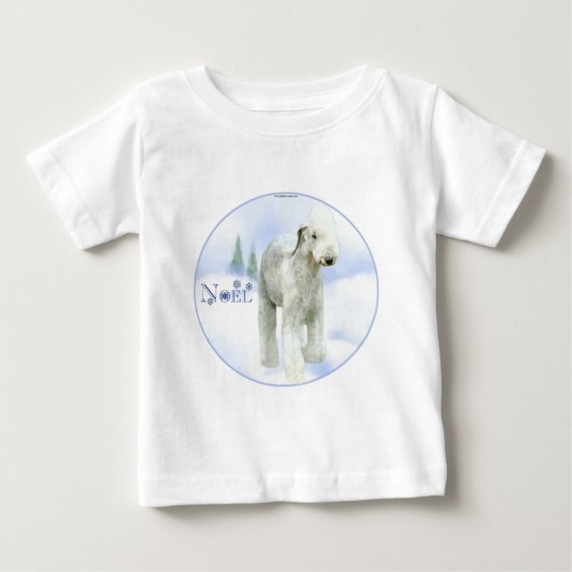 Camiseta De Bebé Noel Bedlington Terrier (Anverso)