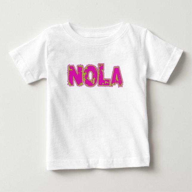 Camiseta De Bebé NOLA de Nueva Orleans (Anverso)