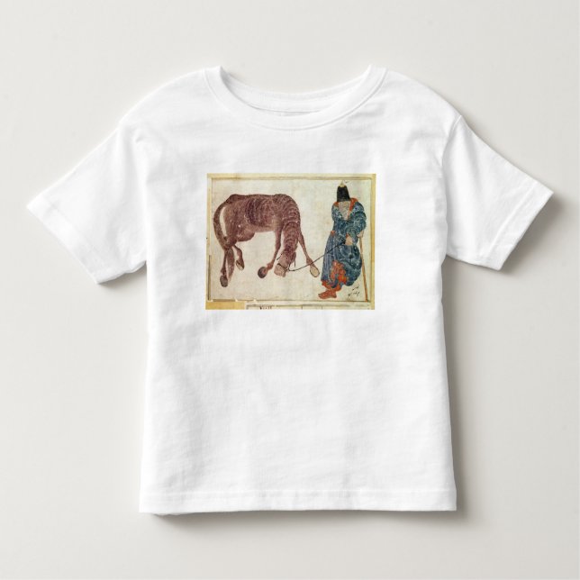 Camiseta De Bebé Nómada mongol que lleva su caballo el agua (Anverso)