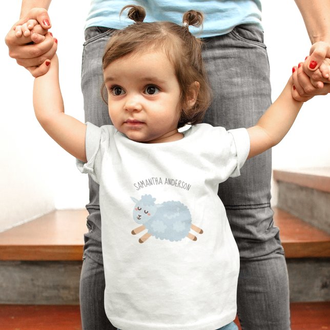 Camiseta De Bebé Nombra Azul Pastel De Belleza Moderna Y Nombre De  (Subido por el creador)