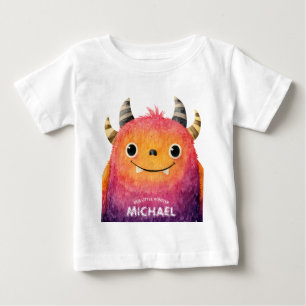 Camiseta De Bebé Nombra de arte de color acuático de nuestro pequeñ