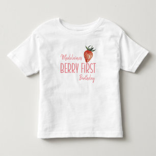 Camiseta De Bebé Nombramiento de fresa 1er cumpleaños de Berry