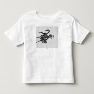 Camiseta De Bebé Nombran a Cowboy Ned Coy Riding Bucking Bronco