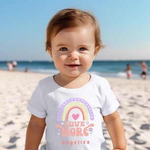 Camiseta De Bebé Nombre "Amor más" de Peach