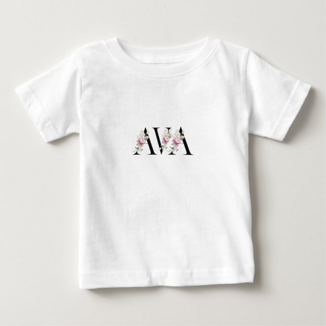 Camiseta De Bebé Nombre Ava (Anverso)