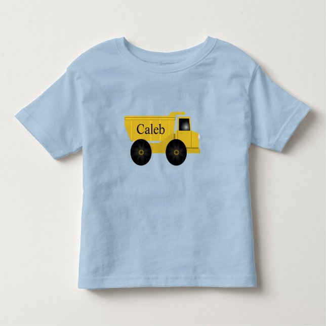 Camiseta De Bebé Nombre Construcción Dump Camión Toddler T-Shirt (Anverso)