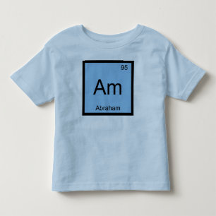 Camiseta De Bebé Nombre de Abraham Química Elemento Tabla Periódica