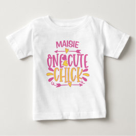 Camiseta De Bebé NOMBRE DE ADICIÓN personalizado de un pollo con sa