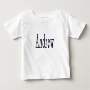 Camiseta De Bebé Nombre De Andrew En Azul Nebula,