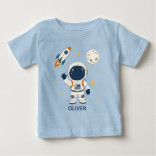 Camiseta De Bebé Nombre de aventura espacial de cohete de astronaut