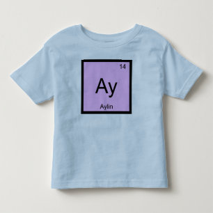 Camiseta De Bebé Nombre de Aylin Elemento Químico Tabla Periódica