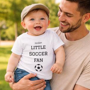 Camiseta De Bebé Nombre de bebé personalizado Pequeño fanático del 