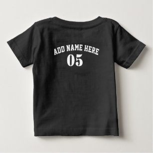 Camiseta De Bebé Nombre de béisbol vintage personalizado número ret
