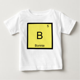Camiseta De Bebé Nombre de Bonnie Elemento Químico Tabla Periódica