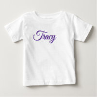 Nombre de chica Tracy en morado,