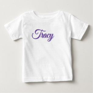 Camiseta De Bebé Nombre de chica Tracy en morado,