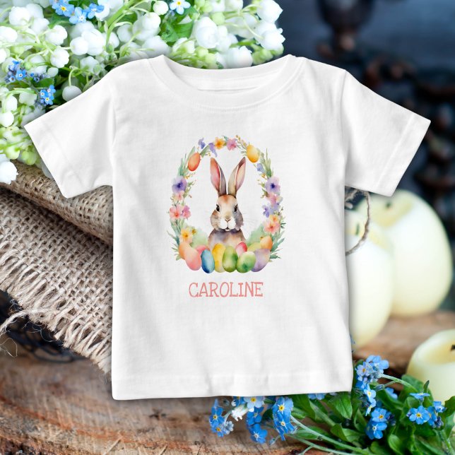 Camiseta De Bebé Nombre de conejito de Pascua de Agua Cuta (Subido por el creador)