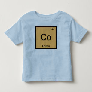 Camiseta De Bebé Nombre de Corbin Química Elemento Tabla Periódica