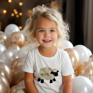 Camiseta De Bebé Nombre de cordero bebé oveja linda infantil