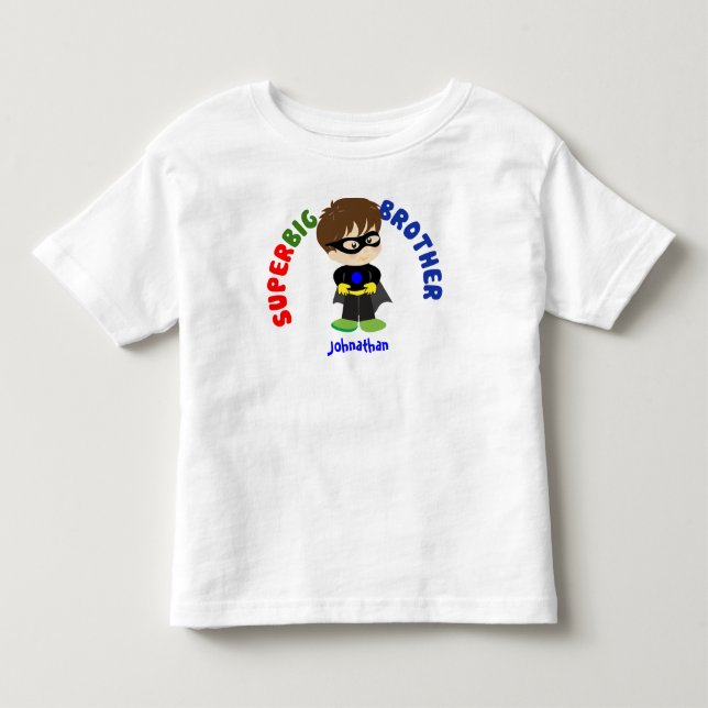 Camiseta De Bebé Nombre de costumbre del supergran hermano (Anverso)