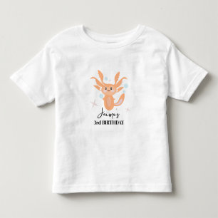 Camiseta De Bebé Nombre de cumpleaños de criatura del océano de ajo