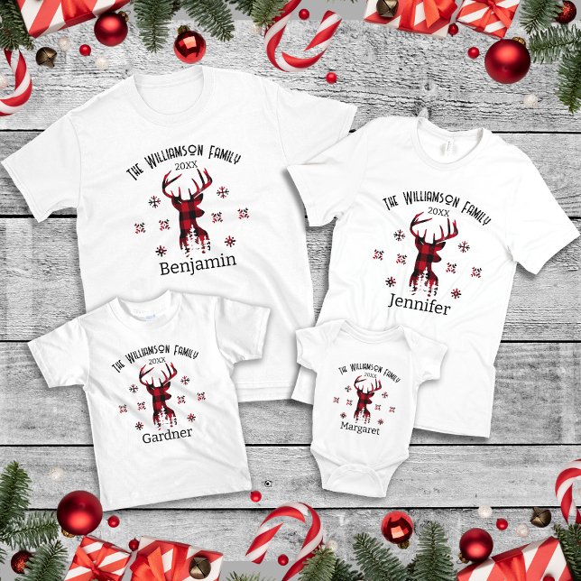 Camiseta De Bebé Nombre de familia coincidente Fecha Navidades de l (Subido por el creador)