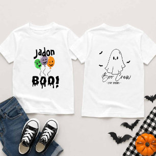 Camiseta De Bebé Nombre de globo Cute Boo Halloween