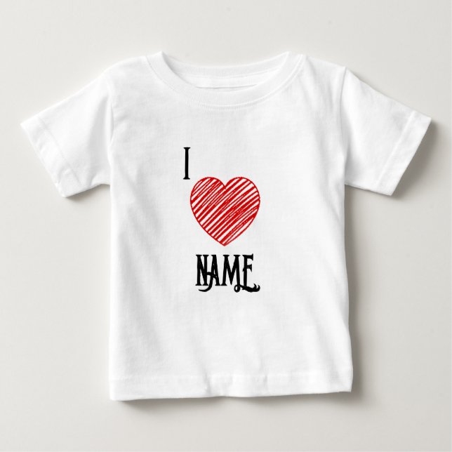 Camiseta De Bebé Nombre de (H) del personalizado I (Anverso)