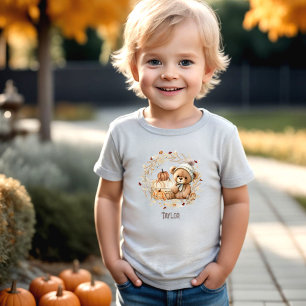 Camiseta De Bebé Nombre de las Calabazas de Oso de Teddy