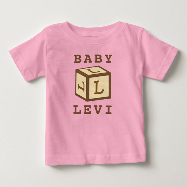 Camiseta De Bebé Nombre de Levi en ropa estadounidense (Anverso)