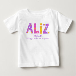 Camiseta De Bebé Nombre de los chicas Aliz que significa estrella d