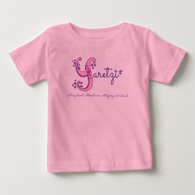 Camiseta De Bebé Nombre de los chicas de Yaretzi y significar la (Anverso)