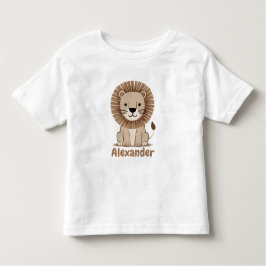 Camiseta De Bebé Nombre de niños de león curado personalizable