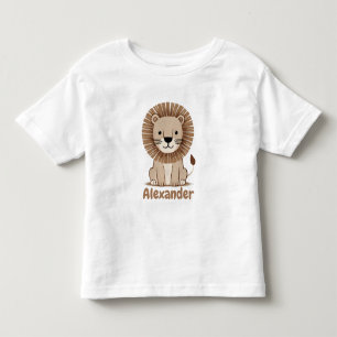 Camiseta De Bebé Nombre de niños de león curado personalizable