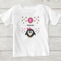 nombre de pingüino lindo estrellas amarillo rosa