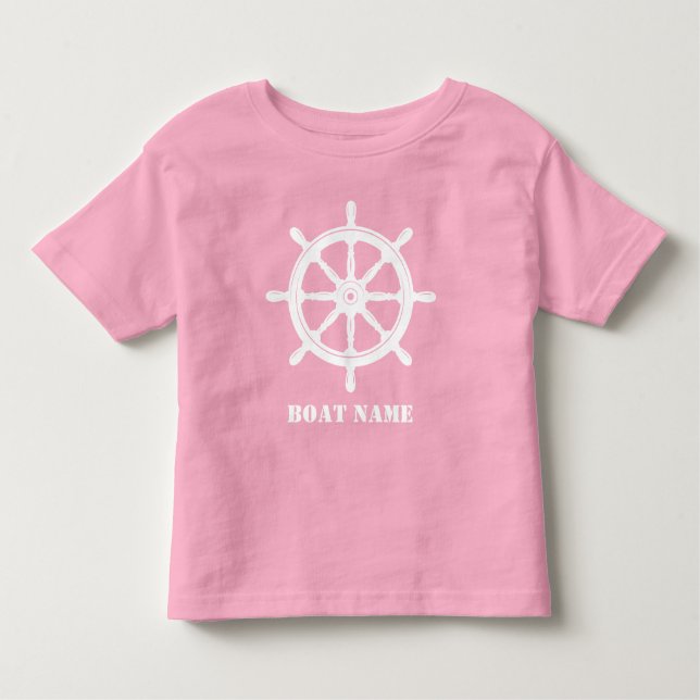 Camiseta De Bebé Nombre del barco o nombre de la rueda del barco Ro (Anverso)