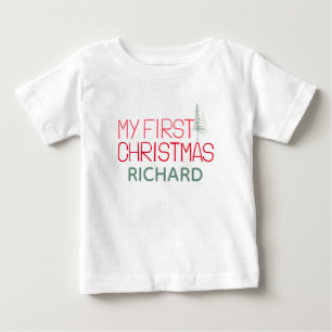 Camiseta De Bebé Nombre del bebé del Personalizado navideño caprich