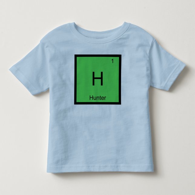 Camiseta De Bebé Nombre del cazador Elemento Químico Tabla Periódic (Anverso)