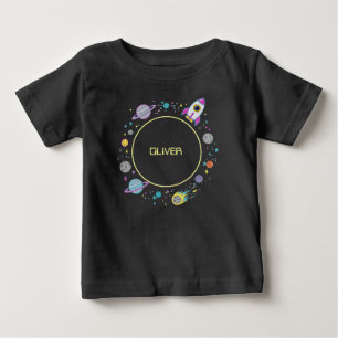Camiseta De Bebé Nombre del espacio exterior en órbita