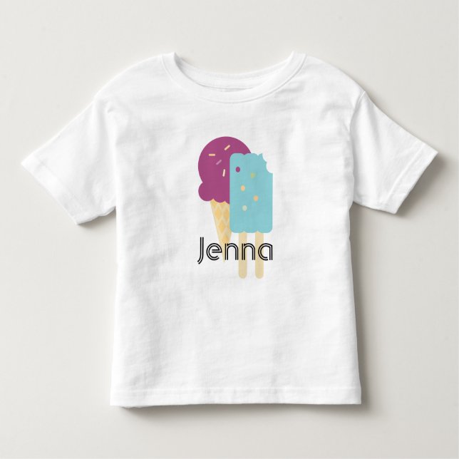 Camiseta De Bebé Nombre del Fiesta veraniego de cumpleaños de helad (Anverso)
