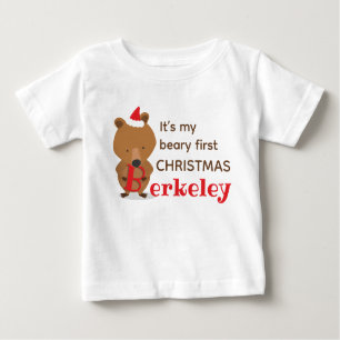 Camiseta De Bebé Nombre del oso 1 Navidades